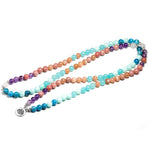 Load image into Gallery viewer, Awakening by Lotus Flower 108 Beads Mala overview in u Position seen from front
