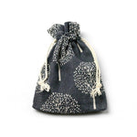 Load image into Gallery viewer, Buddha Courage 108 Mala Beads  grey carrying bag with white tree pattern
