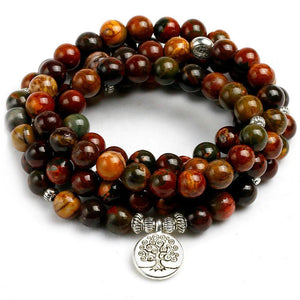 Clarity of Mind of Life Tree 108 Beads Mala of Awakning Buddhist Jewelry