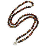 Load image into Gallery viewer, Clarity of Mind of Life Tree 108 Beads Mala Overview in S Position seen from top

