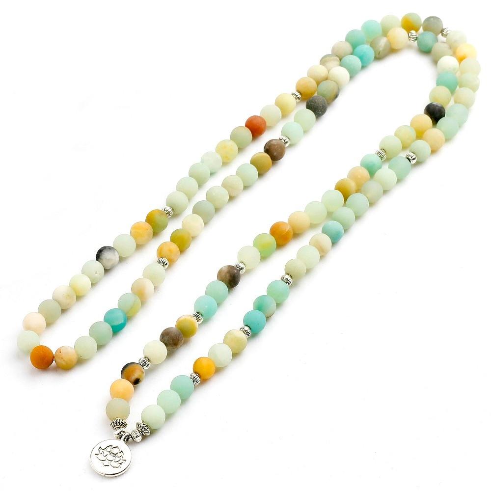 Empowerment by Lotus Flower 108 Beads Mala Overview in U Position seen from top