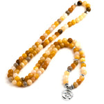 Load image into Gallery viewer, Essence of Life 108 Beads Mala Overview in h Position seen from front
