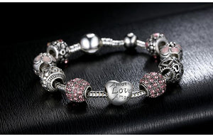 Inclusiveness of True Love Charm Bracelet in decorated environment with seen from front