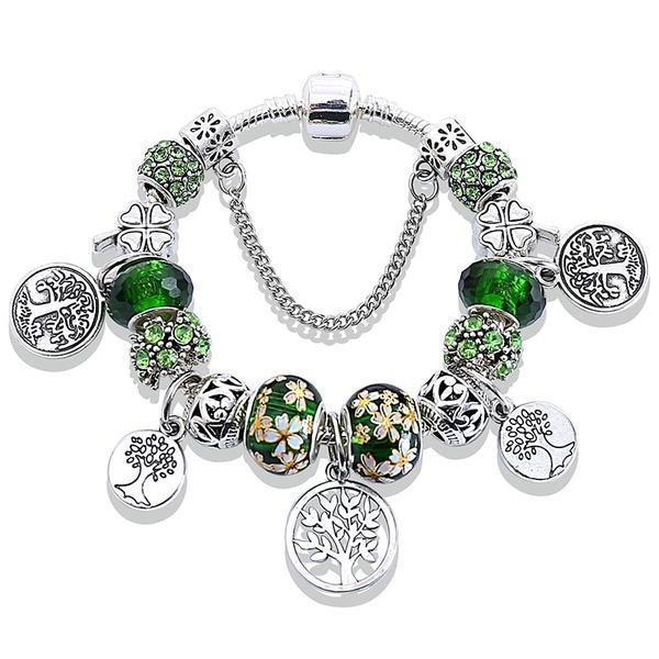 Infinite Wisdom of Tree of Life Charm Bracelet of Awakning Buddhist Jewelry