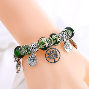 Infinite Wisdom of Tree of Life Charm Bracelet worn by a model