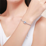 Load image into Gallery viewer, Protection of Nazar Elegance Bracelet Wear at wrist of woman model
