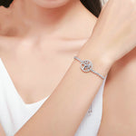 Load image into Gallery viewer, Supreme Serenity of Life&#39;s Tree Elegance Bracelet Worn by Woman Model
